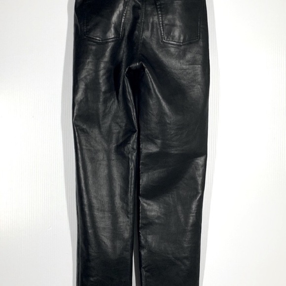 Wilfred Women's Black Leather straight leg Jeans - Picture 2 of 8